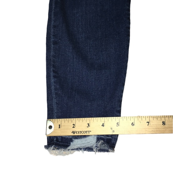 GAP True Skinny Ankle Sky High Distressed Stretch Blue Jeans - Women’s 12 - Picture 6 of 12